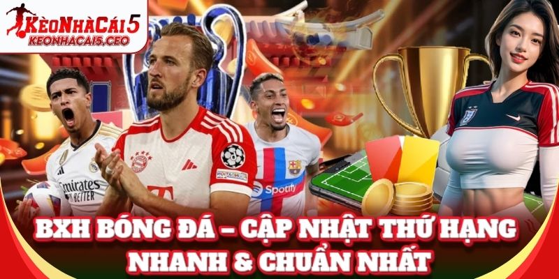 BXH Bóng Đá – Cập nhật thứ hạng nhanh & chuẩn nhất